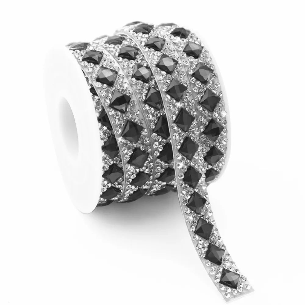 3-Yard Self-Adhesive Square Rhinestone Trim Strip | DIY Craft