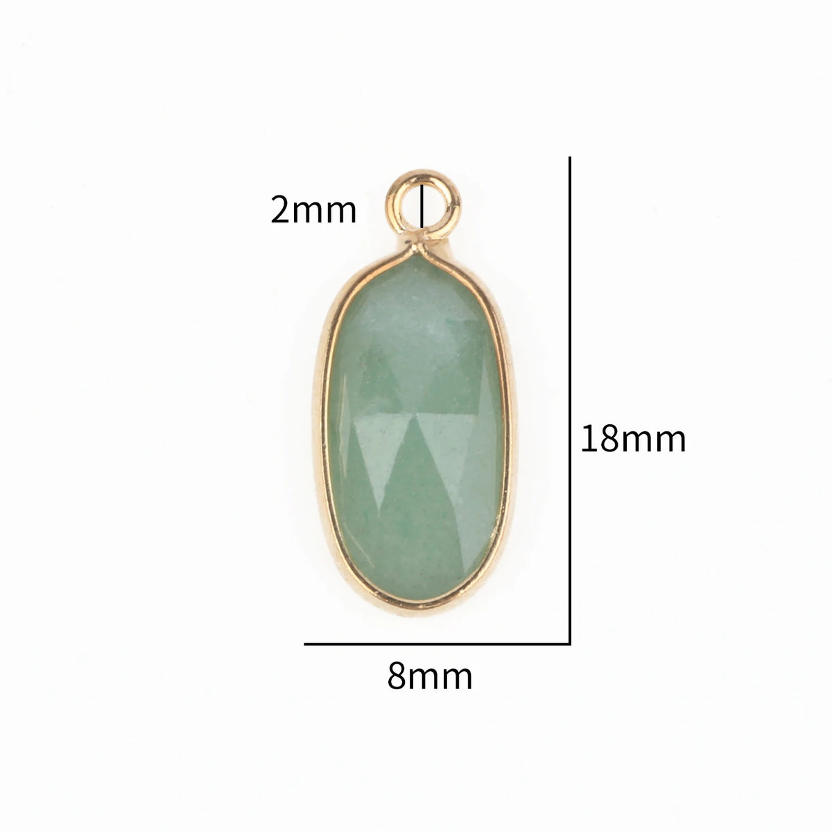 Natural Green Aventurine Stone Pendant Charm | DIY Jewelry