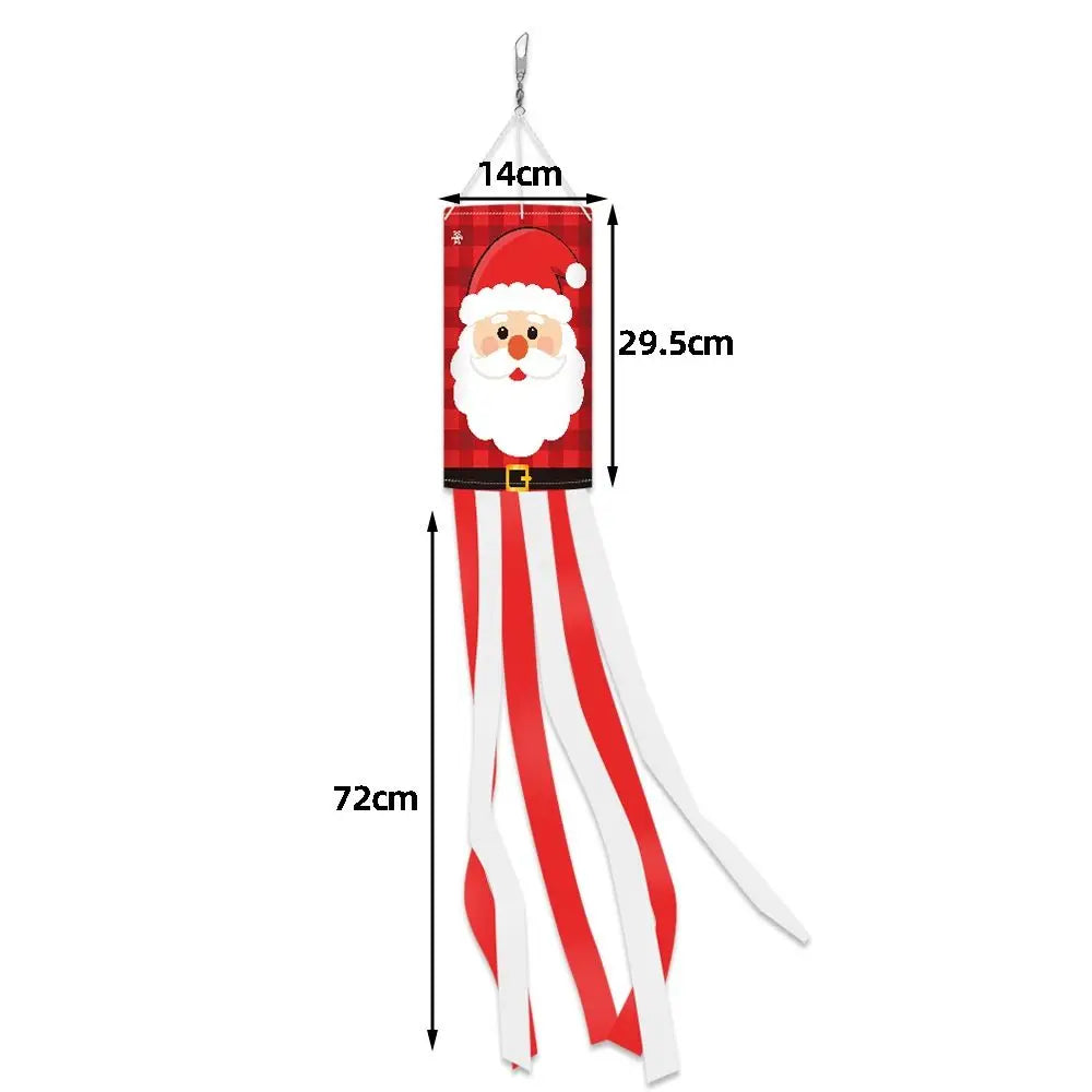 Christmas Windsock Flag – Santa Snowman Reindeer Yard Banner
