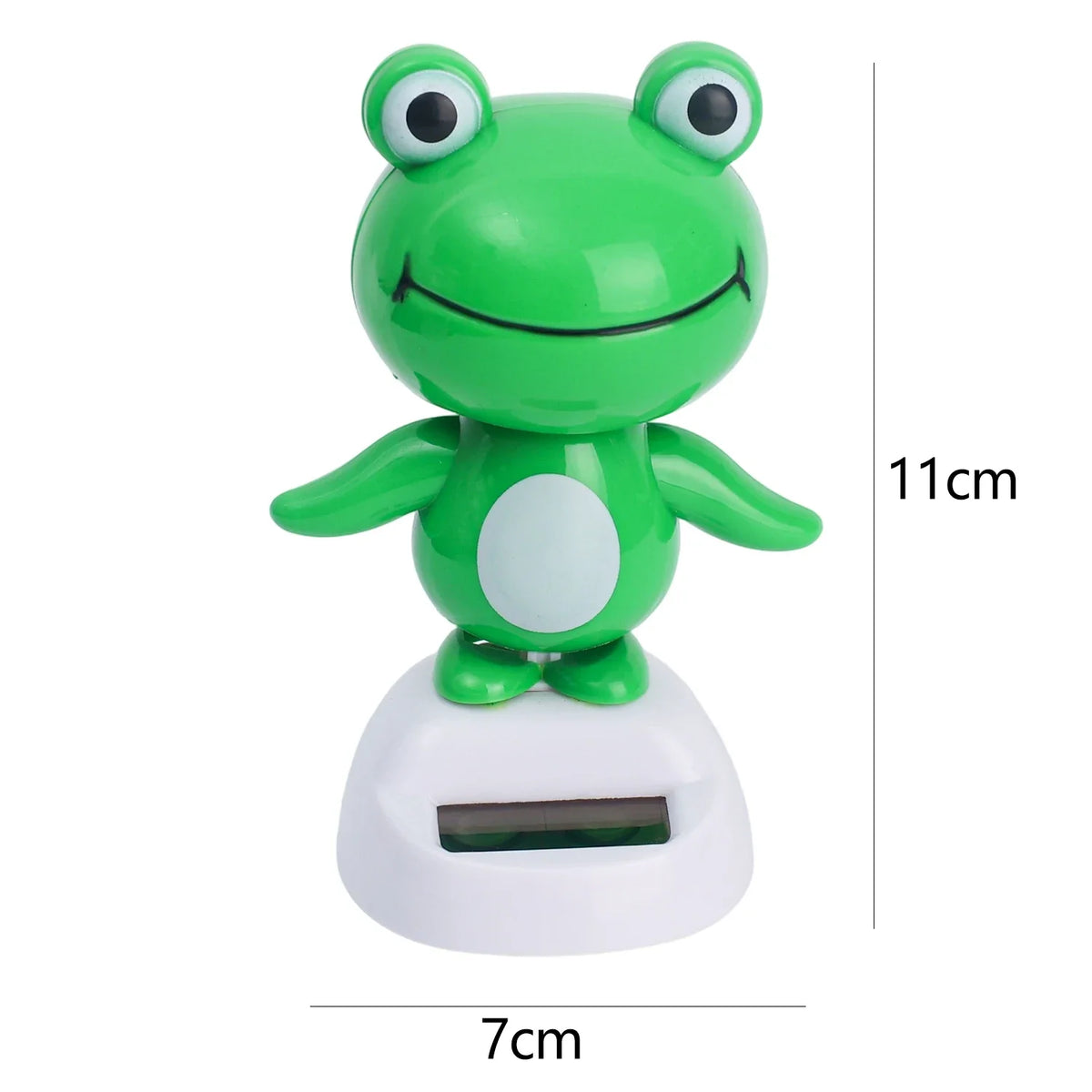 Solar Nodding Frog Car Dashboard Ornament – No Battery