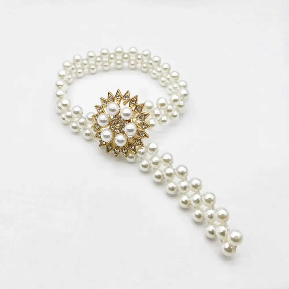 Pearl Elastic Curtain Tiebacks – Adjustable Buckle Straps