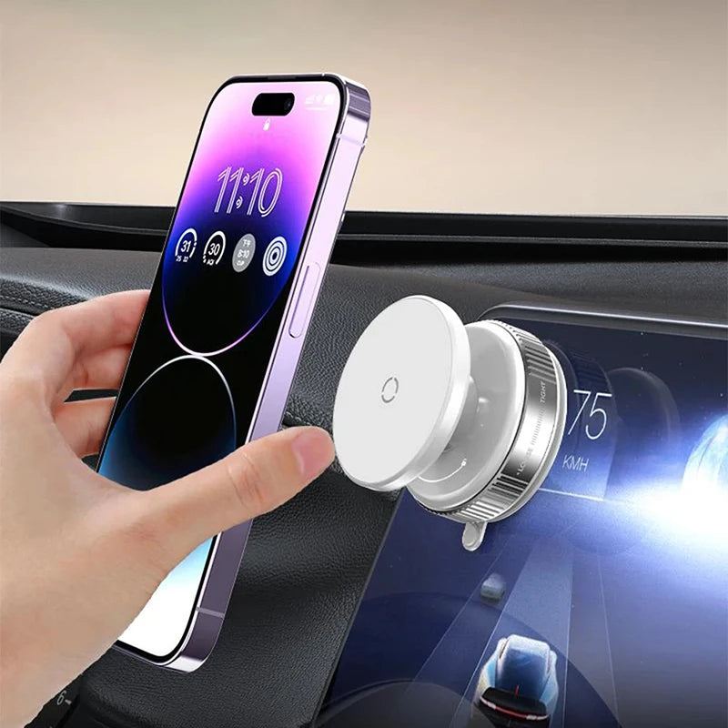 Magnetic Car Phone Mount – 360° Foldable Vacuum Suction Holder
