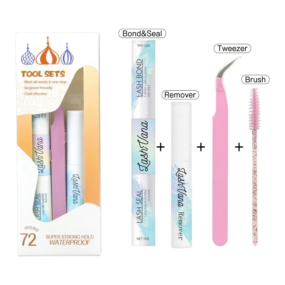 Waterproof Lash Extension Glue Kit – Clusters & Remover