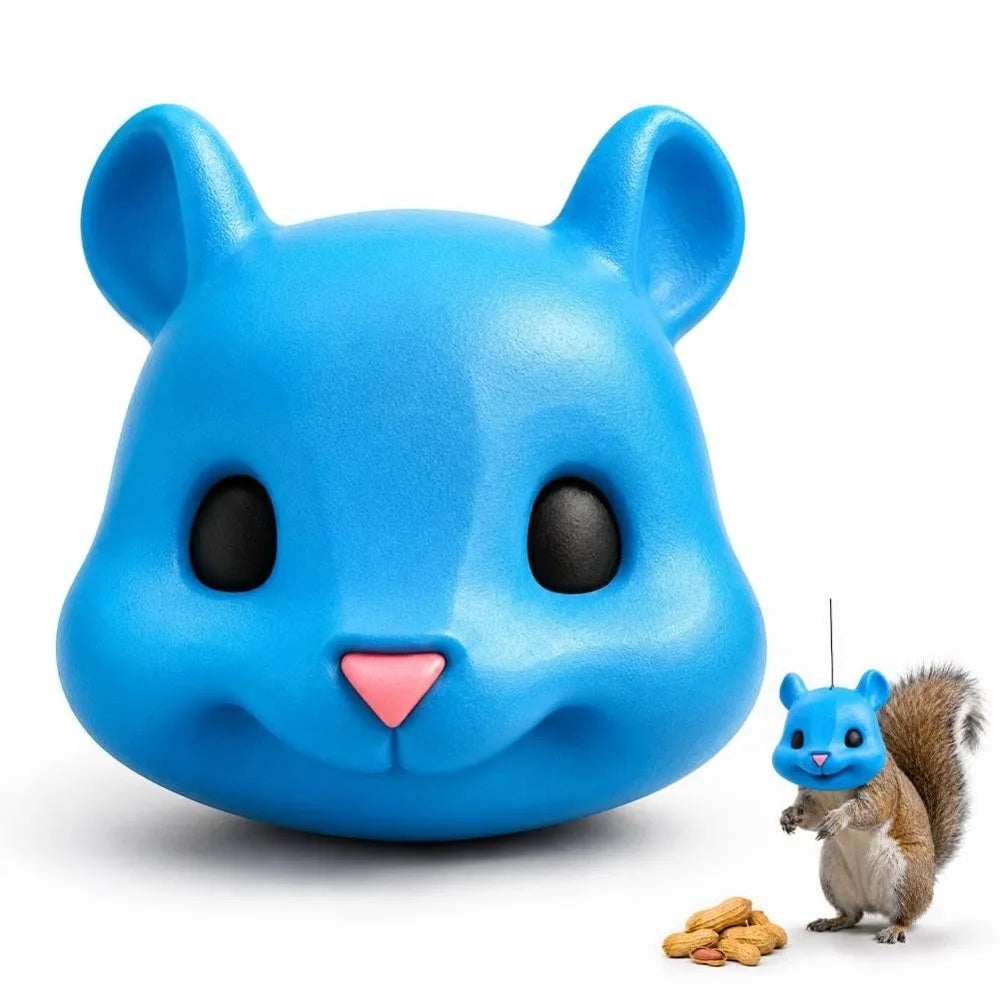 Dinosaur Squirrel Head Feeder – Colorful Plastic Garden Ornament
