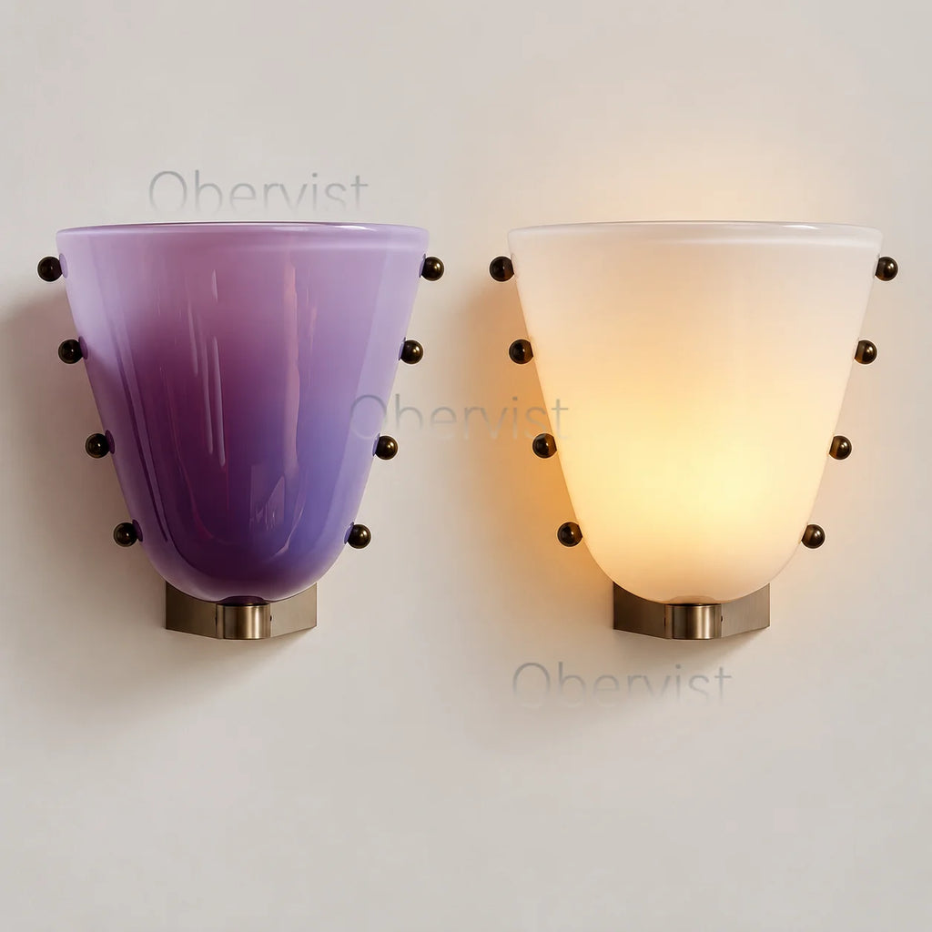 Vintage Teacup Stained Glass Wall Lamp – LED E27 Bedside Light