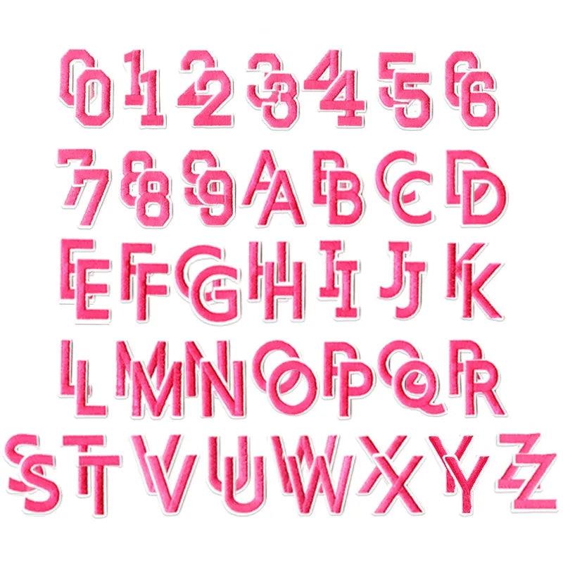 72-Piece Iron-On Letter & Number Patches – Full A-Z, 0-9 Set