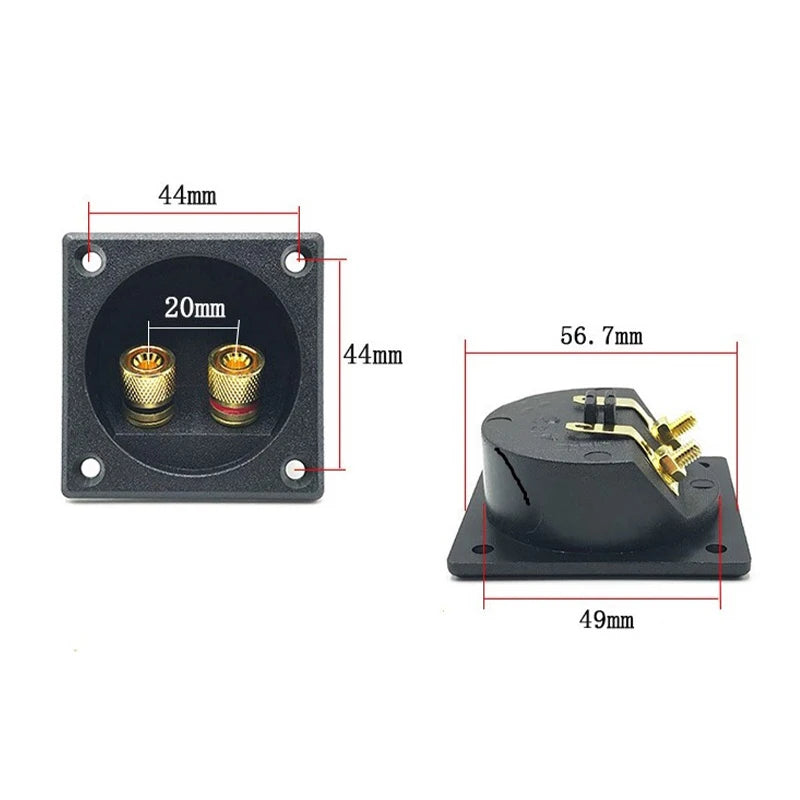 Round Spring Cup Speaker Terminal Connector – Subwoofer Plug