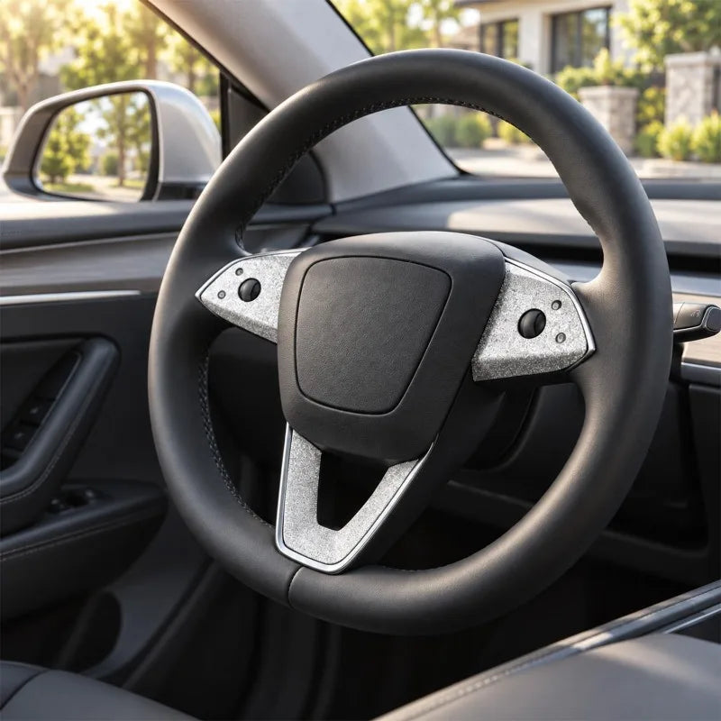 Tesla Model Y & Model 3 Steering Wheel Button Sticker Trim Kit