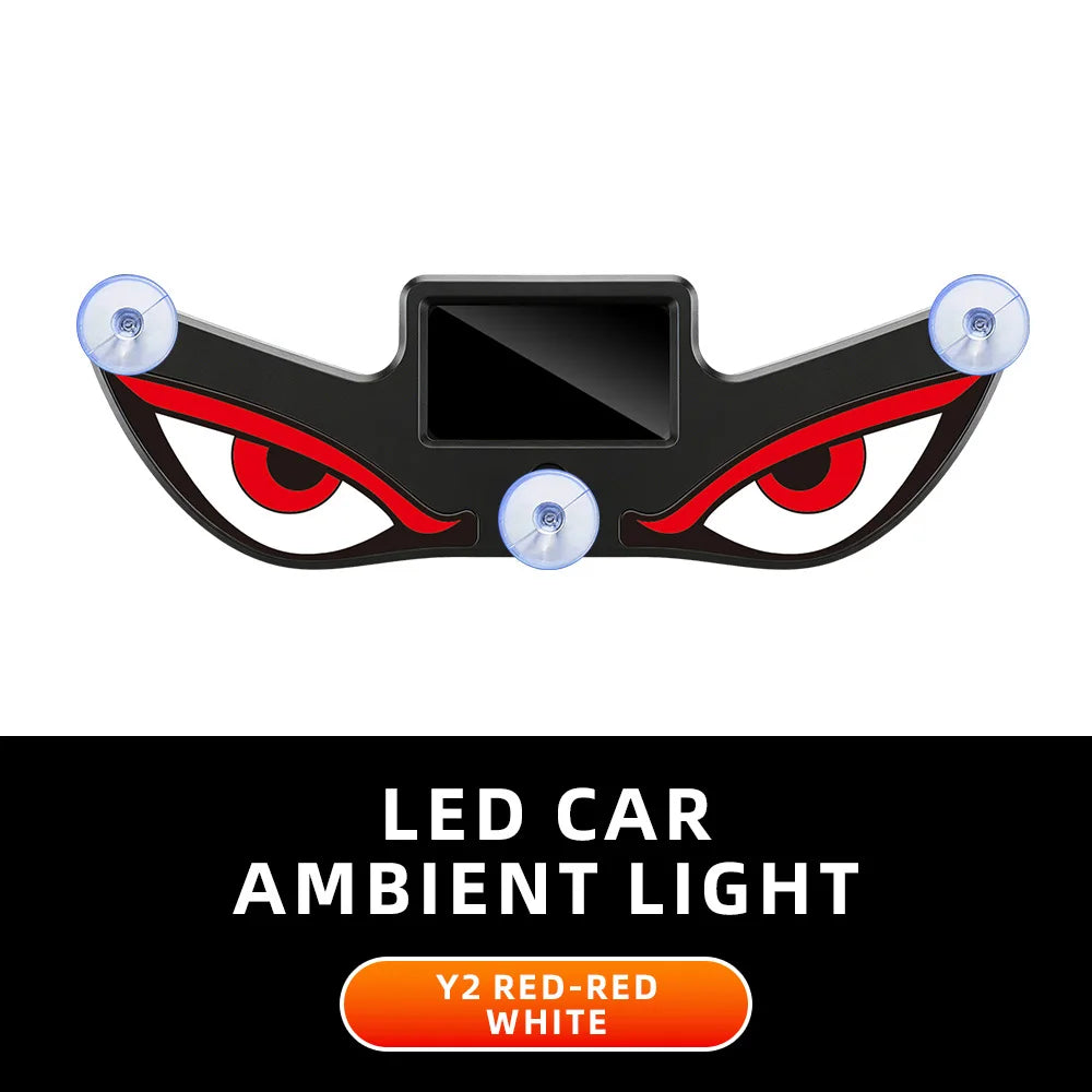 Solar Demon Eye Neon Ambient Light – Car Windshield Decor