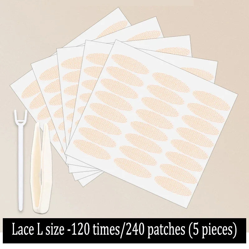 Invisible Double-Fold Eyelid Tape 240pcs – Lace Strips & Tools