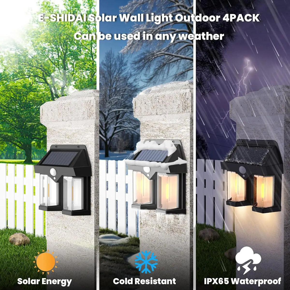 Vintage Solar Wall Light | Outdoor Motion Sensor Garden Lamp