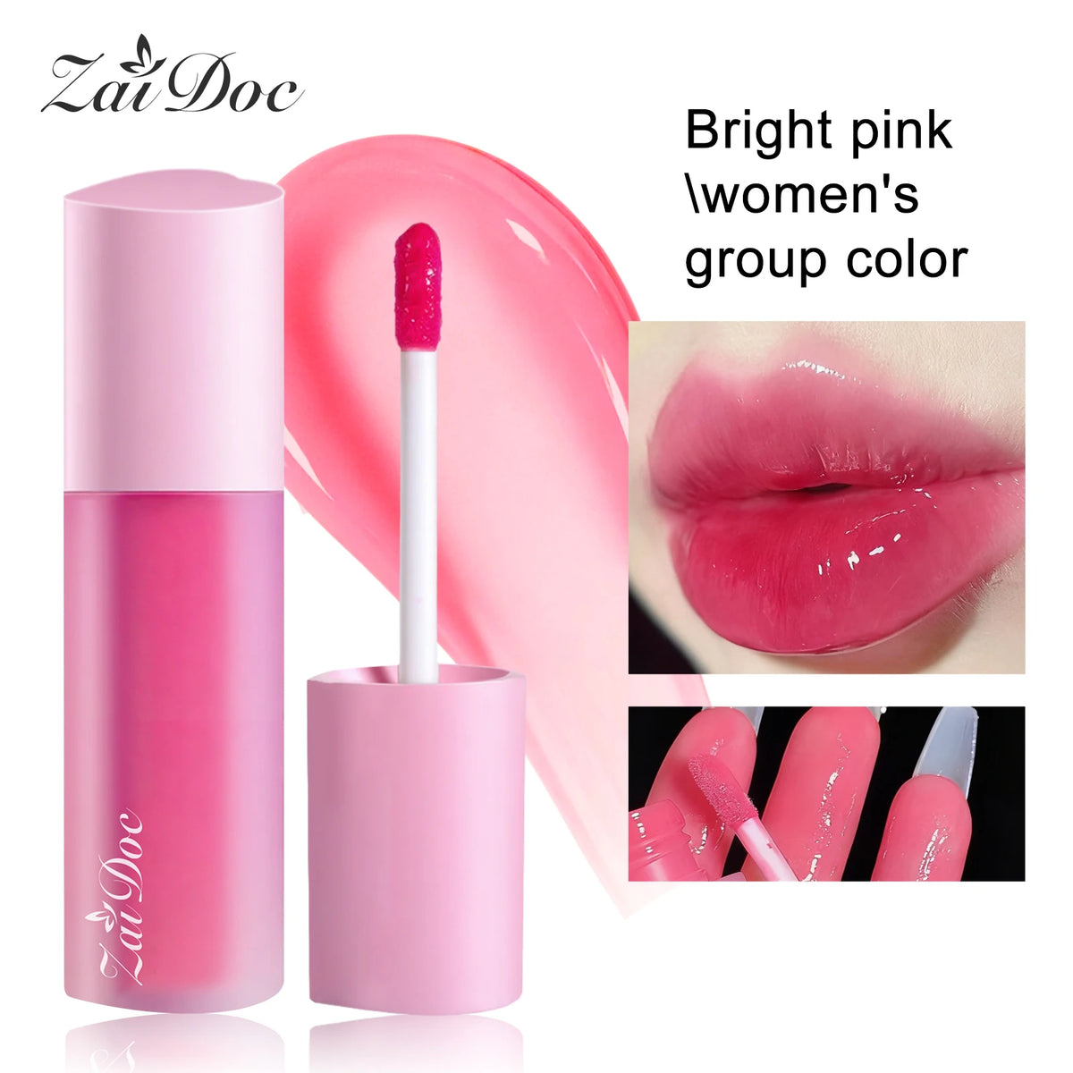 ZaiDoc Heart Lip Gloss Set – 8 Colors, Moisturizing & Shine