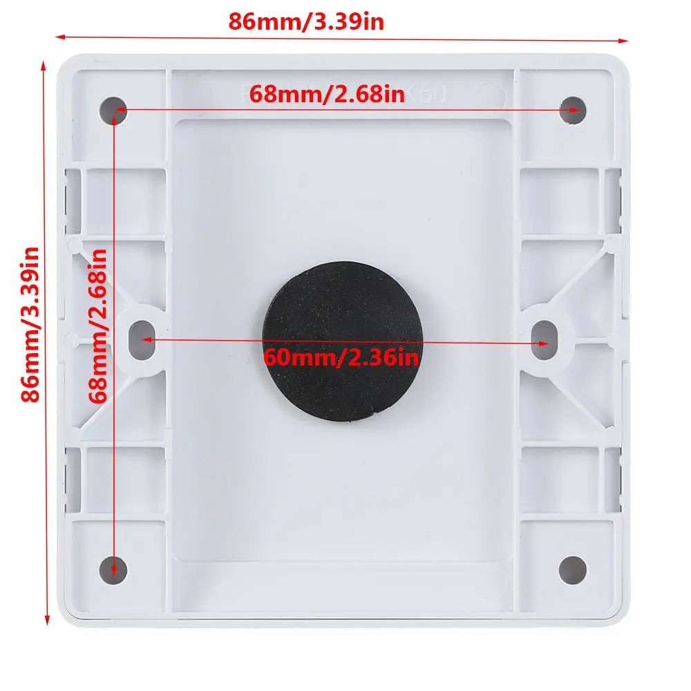 Wall Blank Panel Cable Cover with Outlet Hole & Rubber Pad