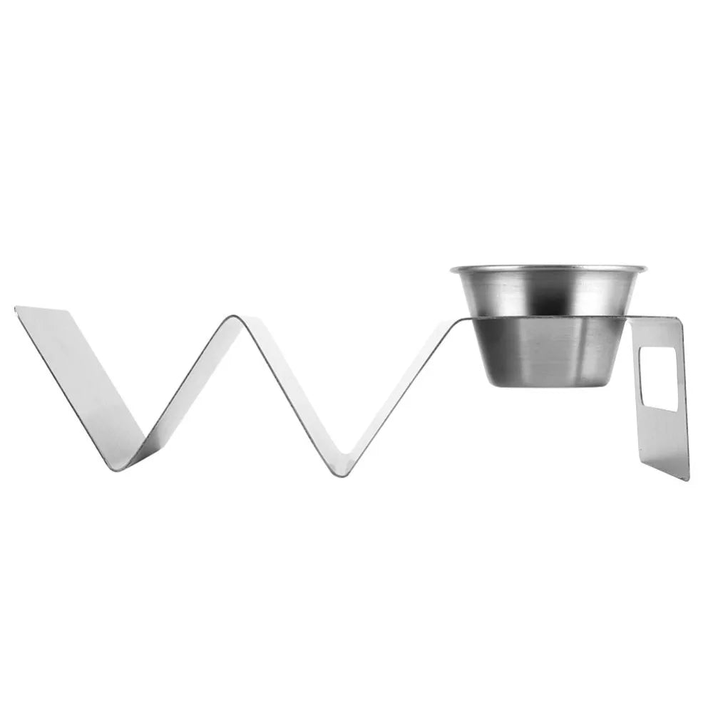 Stainless Steel Taco Holder with Sauce Cup | Dishwasher Safe