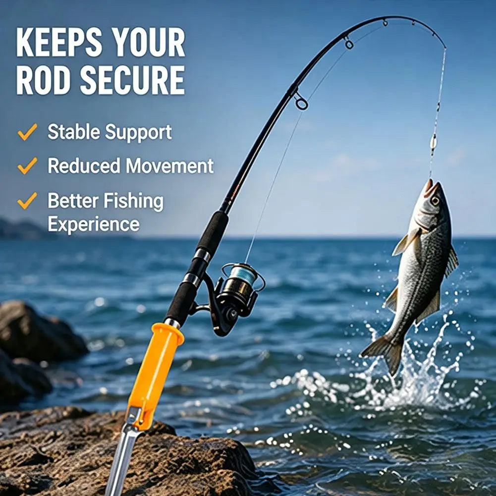 Foldable Surf Fishing Rod Holder Ground Spike with Storage Lid