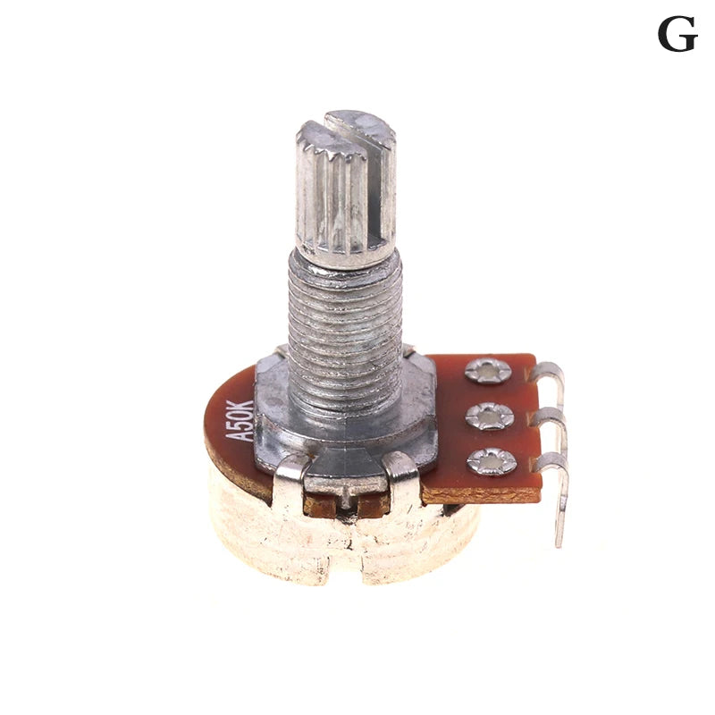 Splined Mini Potentiometer A/B Guitar Bass Tone Volume Pot