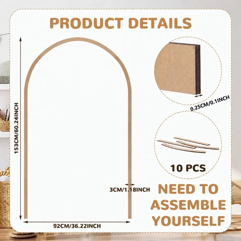 DIY Arch Door Wood Wall Trim Kit – 3D Molding Decor