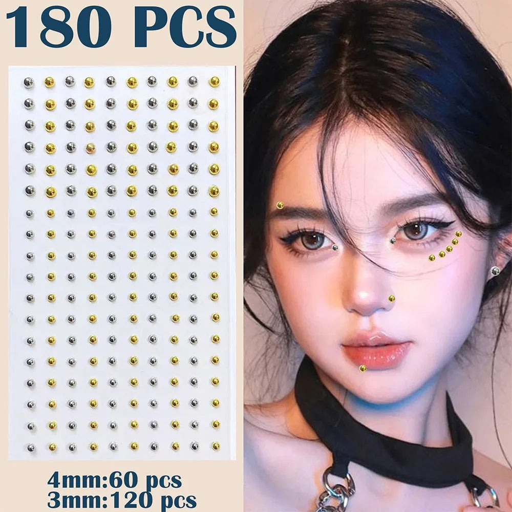 5D Resin Rhinestone Sticker Sheet – Self-Adhesive Gem Pearls