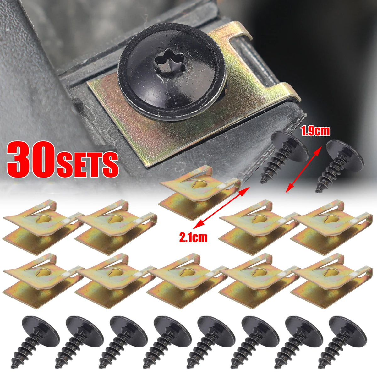 VW Audi SEAT Torx Screw Undertray Retainer Clips – 10-Set Pack