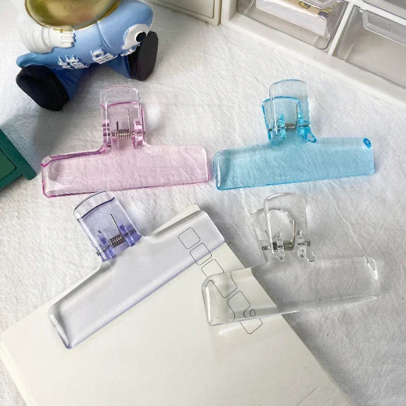 Transparent Acrylic Spring Clips | Minimalist Stationery Clips