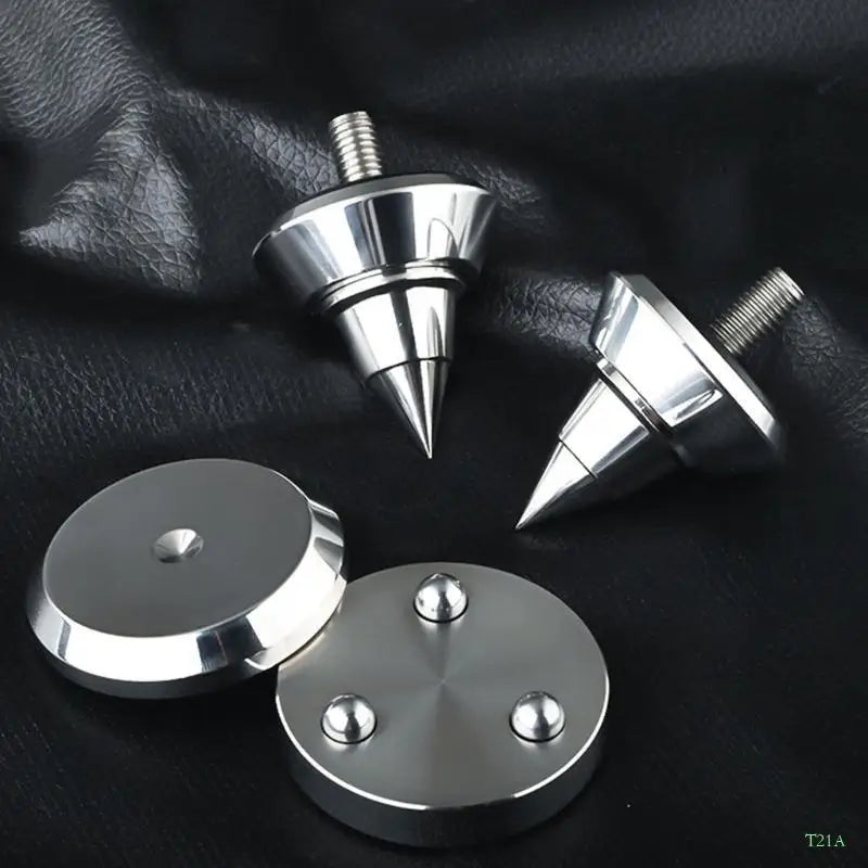 Stainless Steel Speaker Cone Feet & Anti-Vibration Base Pads