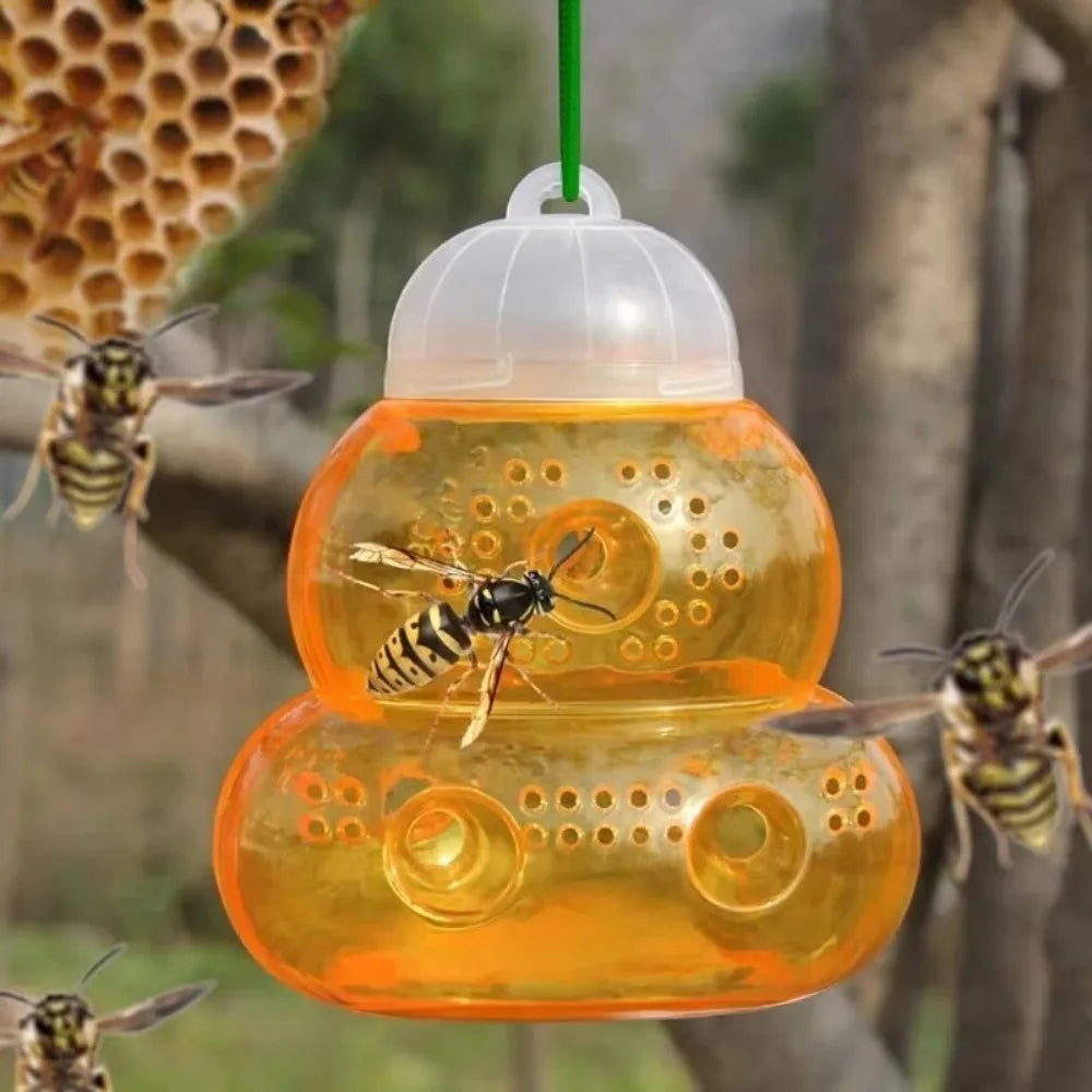 Reusable Outdoor Wasp Trap – Hanging Multi-Hole Pest Catcher