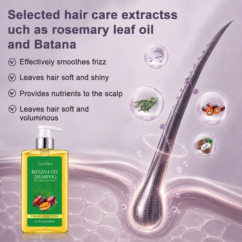 ZaiDoc Batana Oil Shampoo & 10 Hair Masks – 300ml Nourishing Set