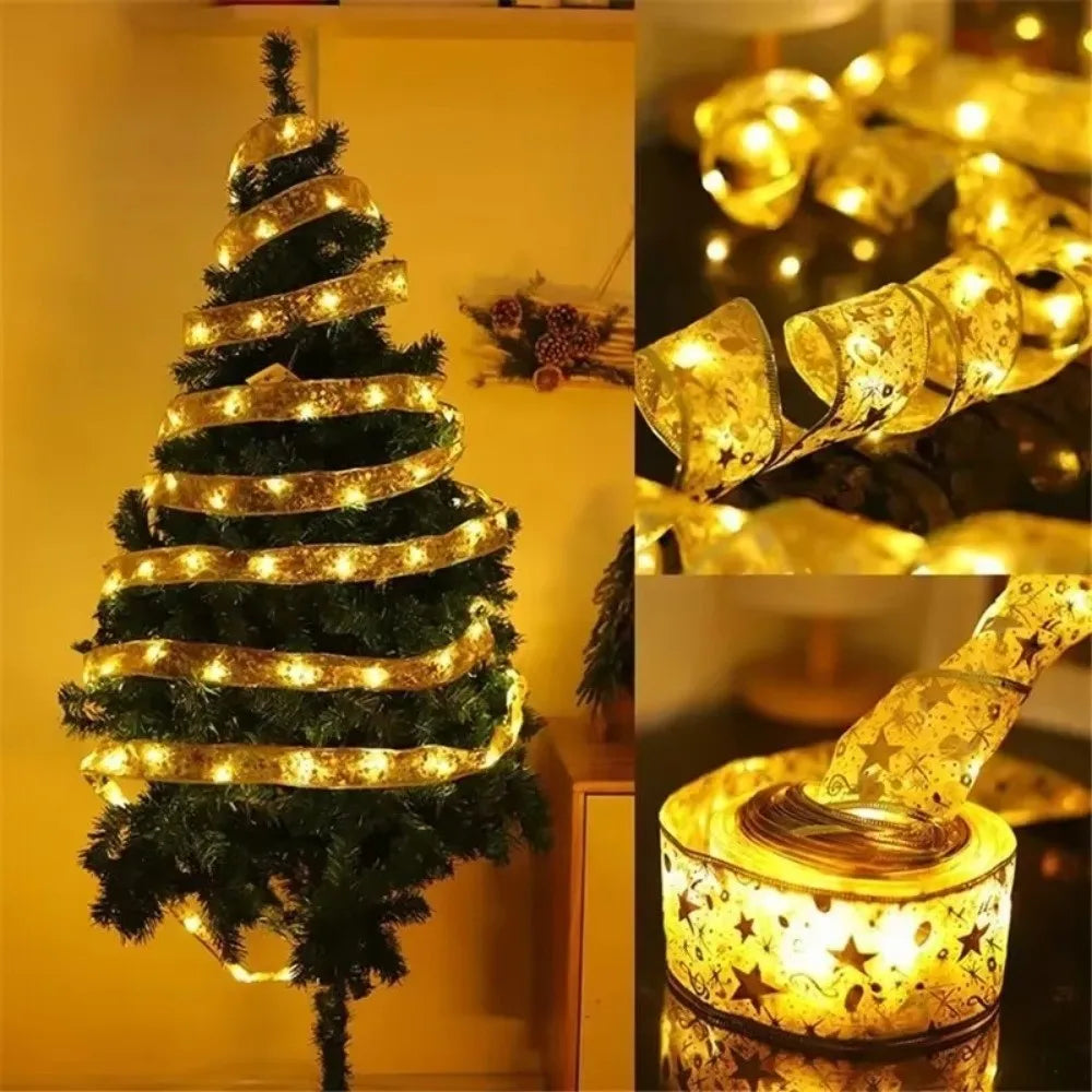 Ribbon Christmas Fairy Lights 10m – USB & Battery Warm White