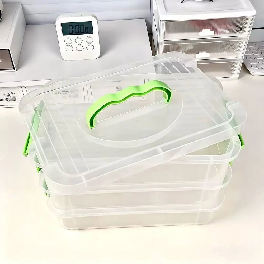 Stackable Transparent Pencil Case Multi-Layer Drawer Organizer
