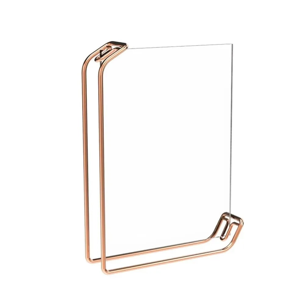 Acrylic Sign Holder Metal Stand – 6" & 8" Table Menu Display