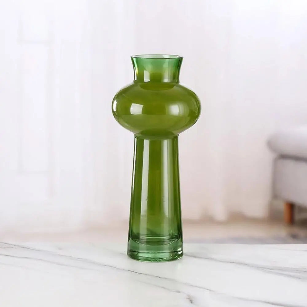 Vintage French Style Hand-Blown Glass Vase | Orchid Floral