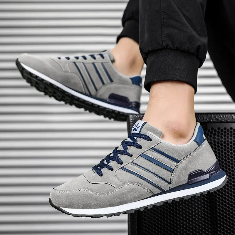LEDP Men's Breathable Lace-Up Sneakers | Casual Walking Shoes