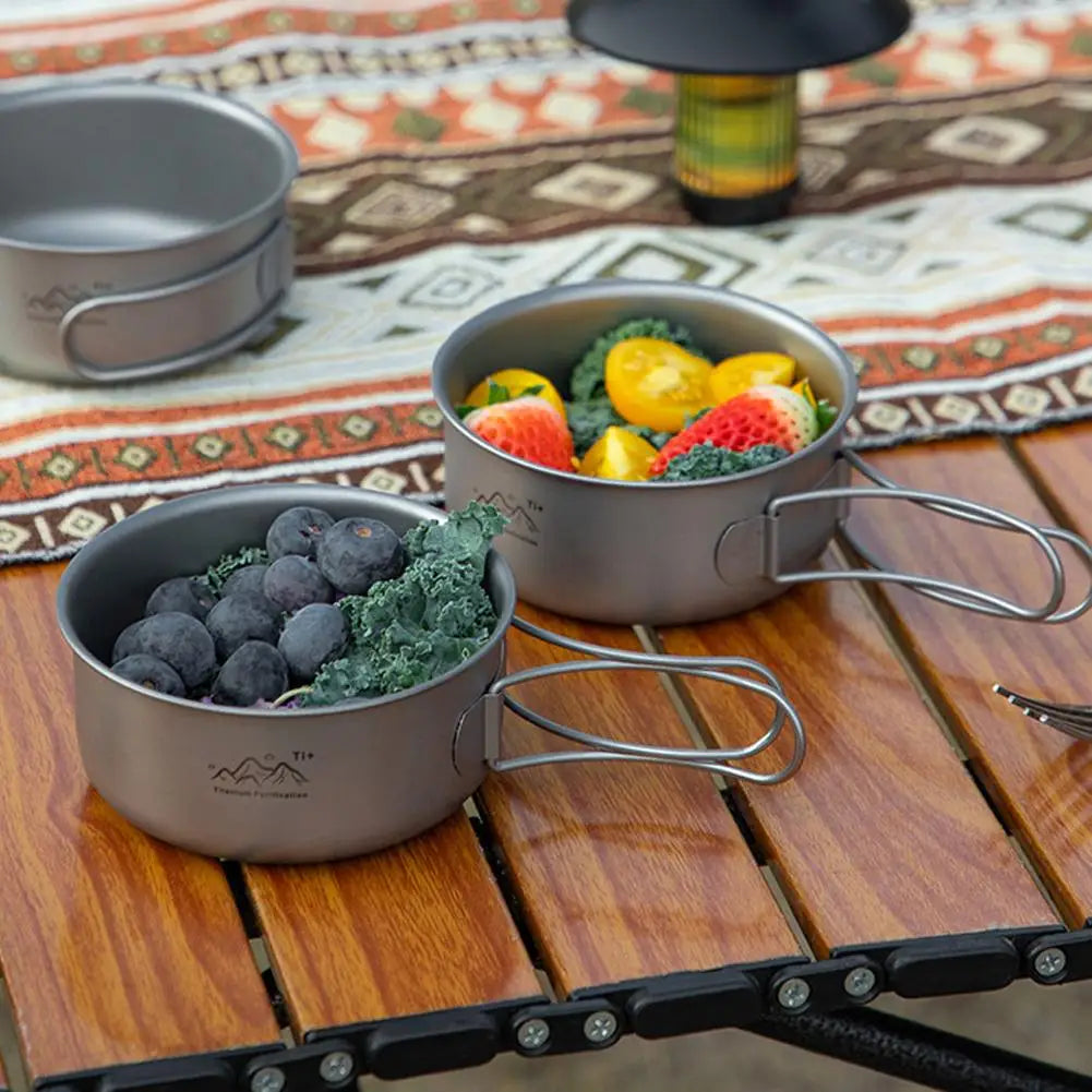 Ultralight Titanium Camping Pot – Portable Outdoor Cookware