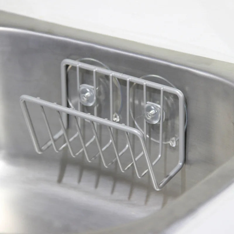 Stainless Steel Sponge Holder – Suction Cup Sink Caddy