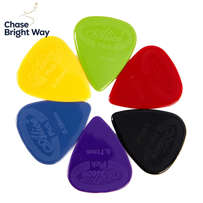 Alice 10-Pack Nylon Guitar Picks – Non-Slip Plectrums, Multi-Gauge