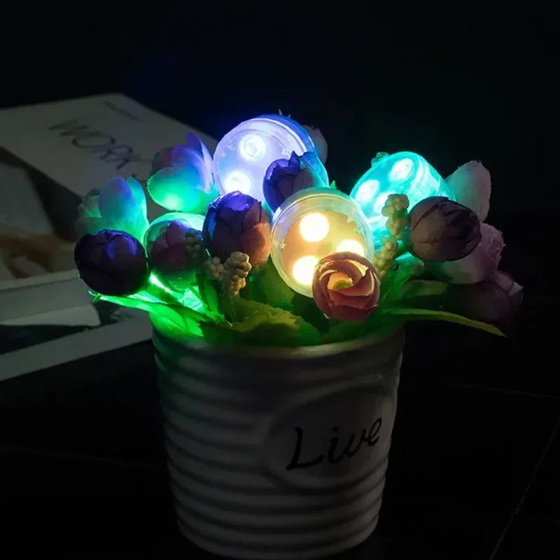10-Pack RGB Submersible Pool Lights – 16 Colors IP68 Waterproof