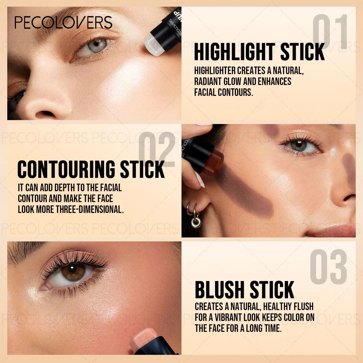 Waterproof Contour Stick – Bronzer, Concealer & Full Coverage