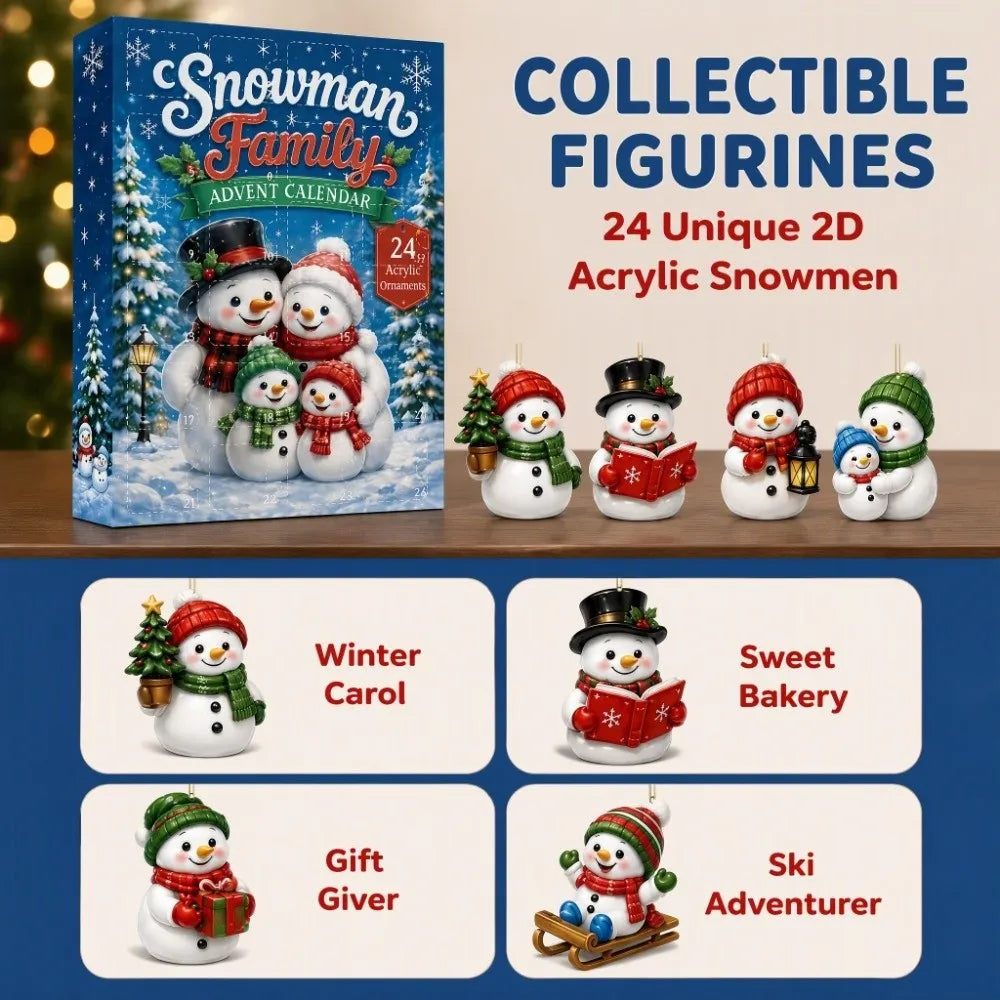 24-Day Acrylic Advent Calendar 2026 – Christmas Countdown Set