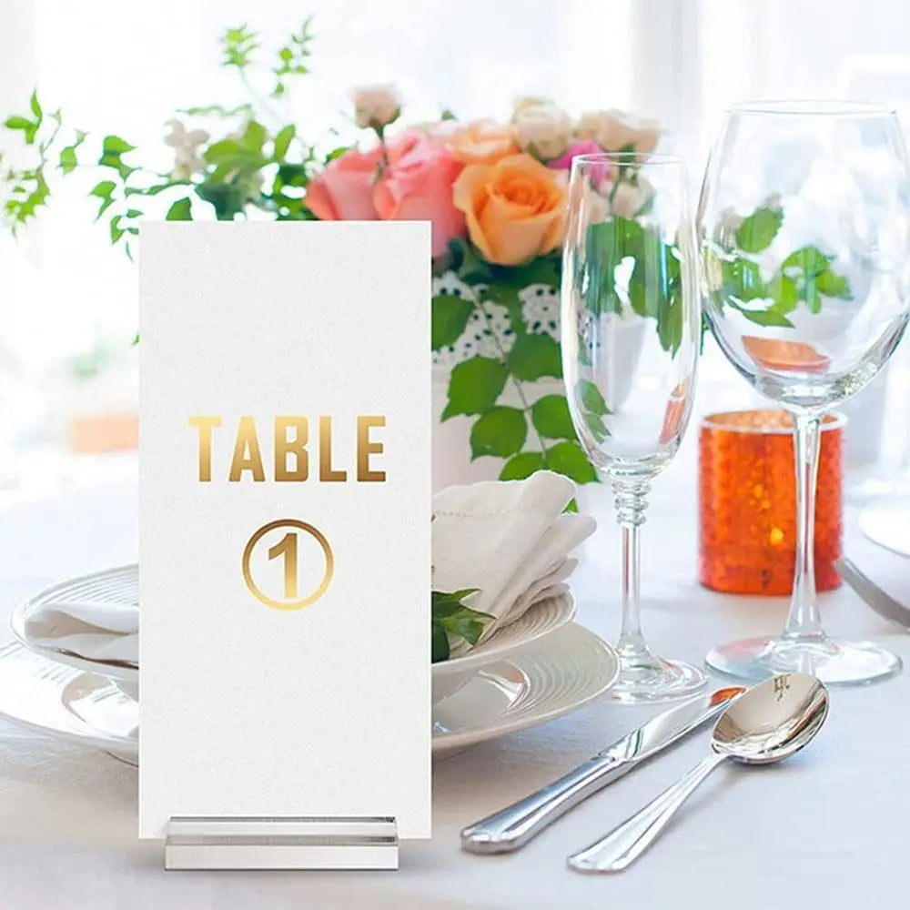 Clear Acrylic Place Card Holder – Table Sign & Photo Stand
