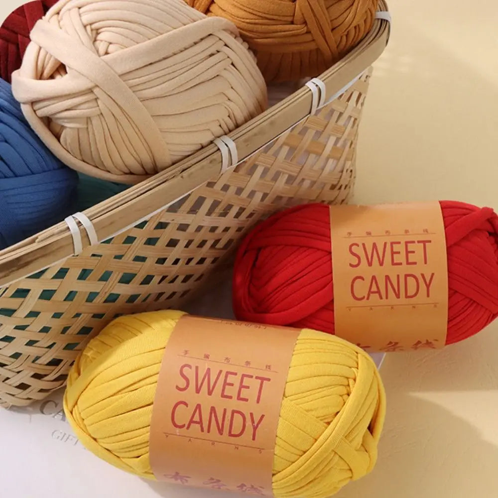 100g Chunky T-Shirt Yarn – Elastic Washable Fabric Strip Yarn