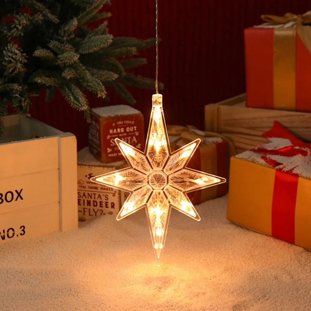 Christmas Snowflake Window Light – LED Suction Cup Hanging Lamp
