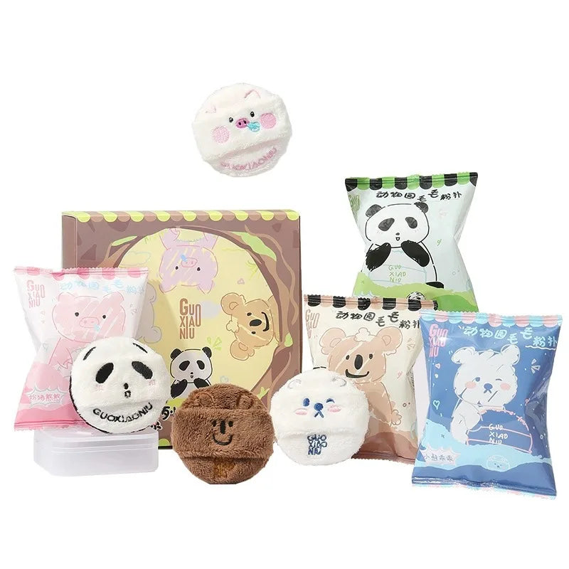Fluffy Flocking Powder Puff – Air Cushion & Loose Powder