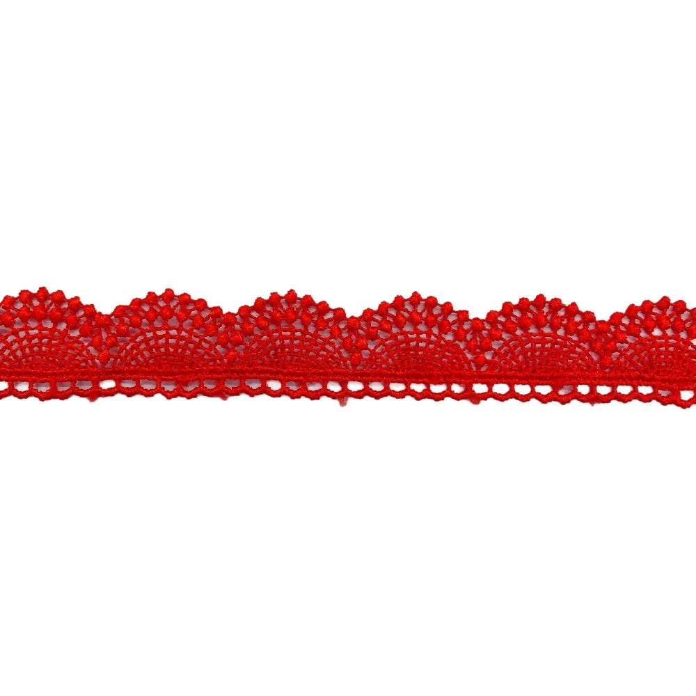 15 Yards Embroidered Lace Trim | Scallop Edge, 10 Colors