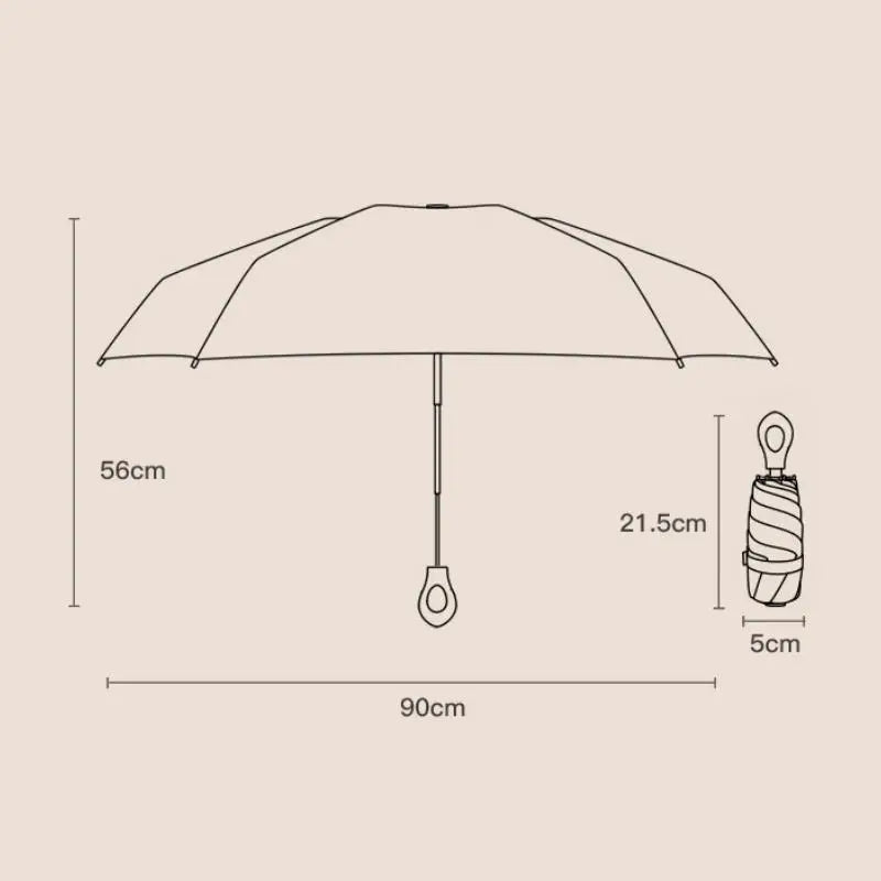 UV Protection Mini Folding Umbrella – Compact Portable Sunshade
