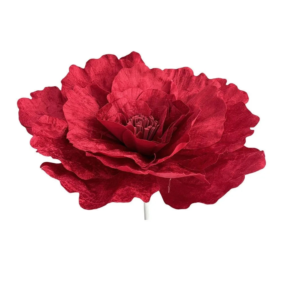 Large Artificial Velvet Peony Flower 30-60cm – DIY & Decor
