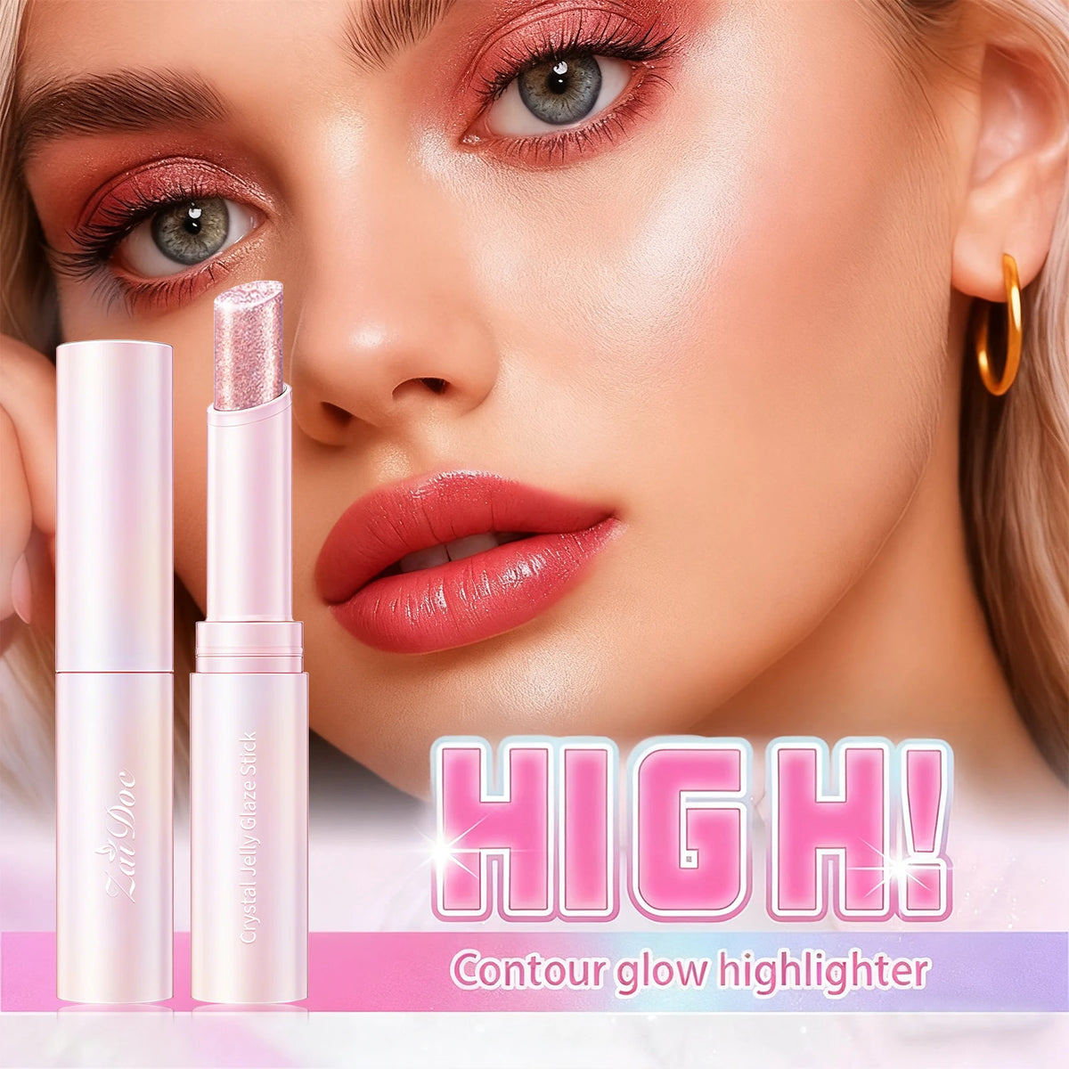 Zaidoc 5-Color Pearl Shimmer Eyeshadow Stick Set | High Pigment