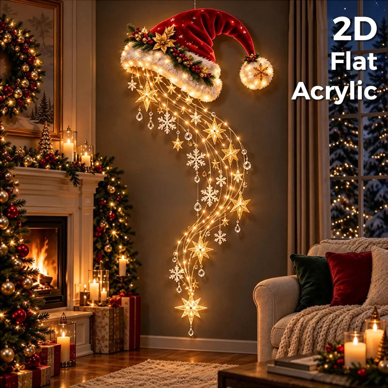 Christmas LED Cascading Waterfall Wall Light | Warm White Glow