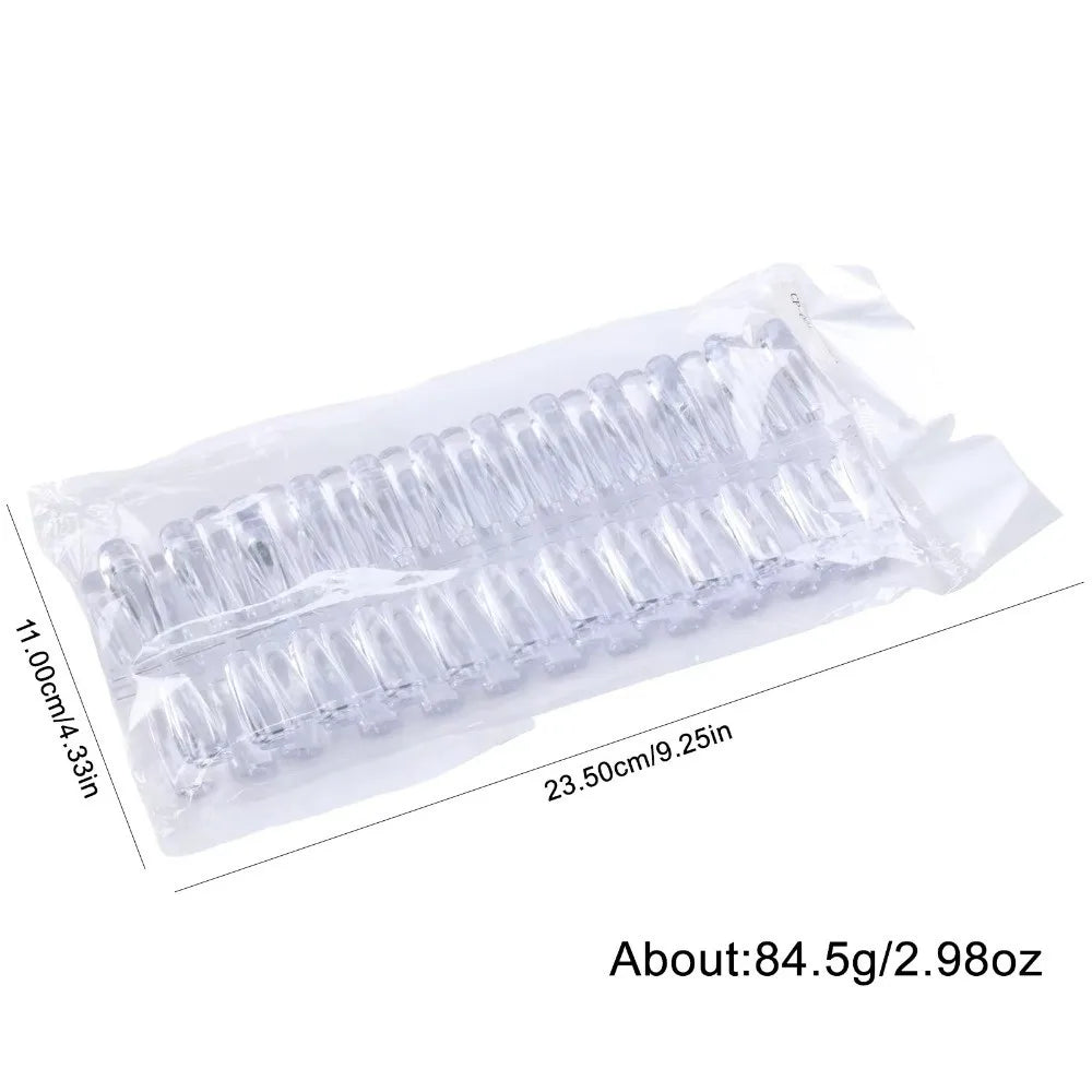 120-Piece Clear Nail Tips Set – DIY Practice & Color Chart
