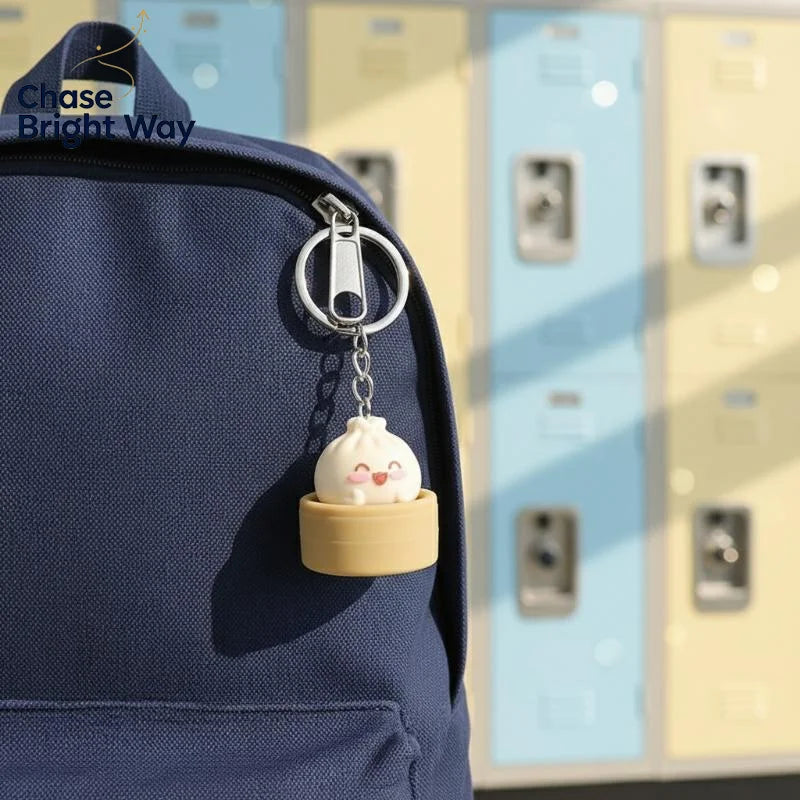 Mini Steamed Bun Squeeze Keychain Fidget Pendant – 2-Pack