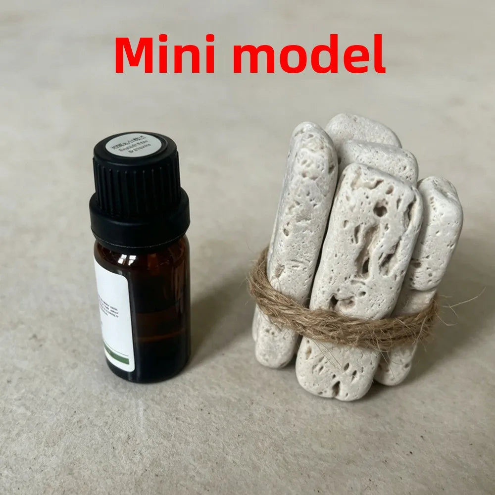 Travertine Aroma Stone Diffuser – Flameless Essential Oil Diffuser